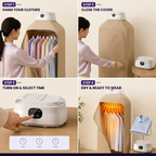 Portable Electric Cloth Dryer | Light Weight | UV Sterilization | Dries 9 Clothes at once | 7-Hour Timer | Home & Travel Essentials
